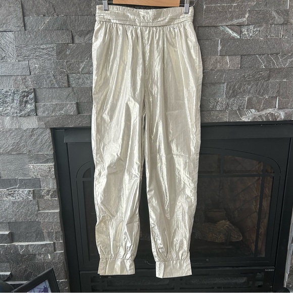 Lovers + Friends Metallic Champagne Trousers - Picture 3 of 9